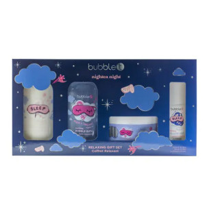 Bubble’t Nightea Night подаръчен комплект с пяна за вана, ароматен спрей, лосион за тяло и масло за тяло Bubble’t Nightea Night подаръчен комплект с пяна за вана, ароматен спрей, лосион за тяло и масло за тяло